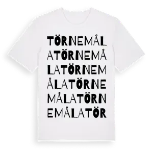Törnemåla ordlek t-shirt – ekologisk bomull t-shirt från Pinshirt