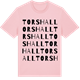 Pink Cotton t-shirt med Torshall ordlek t-shirt
