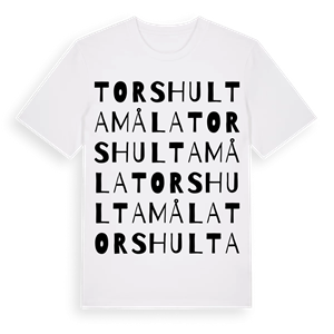Torshultamåla ordlek t-shirt – ekologisk bomull t-shirt från Pinshirt