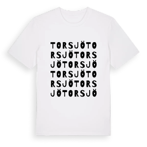 Torsjö ordlek t-shirt – ekologisk bomull t-shirt från Pinshirt