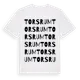 White t-shirt med Torsrum ordlek t-shirt