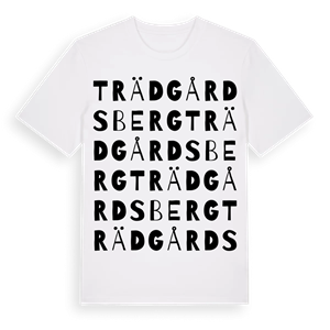 Trädgårdsberg ordlek t-shirt – ekologisk bomull t-shirt från Pinshirt