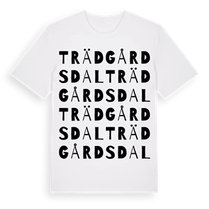 Trädgårdsdal ordlek t-shirt – ekologisk bomull t-shirt från Pinshirt