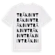 White t-shirt med Träkniv ordlek t-shirt
