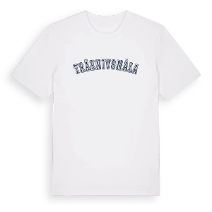 Träknivsmåla college t-shirt – ekologisk bomull t-shirt från Pinshirt