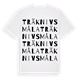 White t-shirt med Träknivsmåla ordlek t-shirt