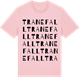 Pink Cotton t-shirt med Tranefall ordlek t-shirt