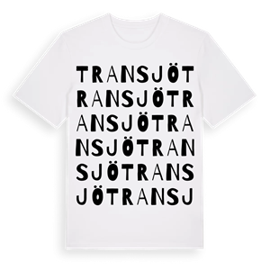 Transjö ordlek t-shirt – ekologisk bomull t-shirt från Pinshirt