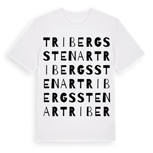 Tribergsstenar ordlek t-shirt – ekologisk bomull t-shirt från Pinshirt