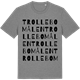 Mid Heather Gray t-shirt med Trollebomålen ordlek t-shirt