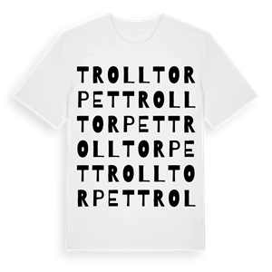 Trolltorpet ordlek t-shirt – ekologisk bomull t-shirt från Pinshirt