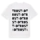 White t-shirt med Trostad ordlek t-shirt