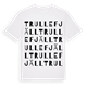 White t-shirt med Trullefjäll ordlek t-shirt