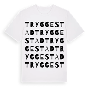 Tryggestad ordlek t-shirt – ekologisk bomull t-shirt från Pinshirt