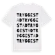 White t-shirt med Tryggestad ordlek t-shirt