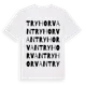 White t-shirt med Tryhorvan ordlek t-shirt