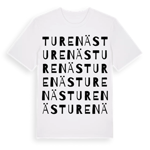 Turenäs ordlek t-shirt – ekologisk bomull t-shirt från Pinshirt