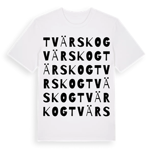 Tvärskog ordlek t-shirt – ekologisk bomull t-shirt från Pinshirt