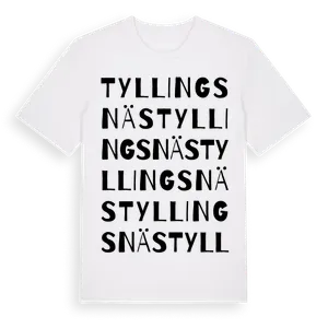 Tyllingsnäs ordlek t-shirt – ekologisk bomull t-shirt från Pinshirt
