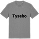 Mid Heather Gray t-shirt med Tysebo fetstil t-shirt