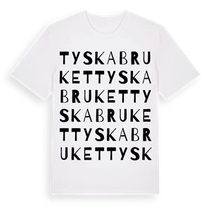 Tyska Bruket ordlek t-shirt – ekologisk bomull t-shirt från Pinshirt
