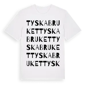 Tyska Bruket ordlek t-shirt – ekologisk bomull t-shirt från Pinshirt