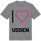 Mid Heather Gray t-shirt med Jag älskar Udden t-shirt stort tryck