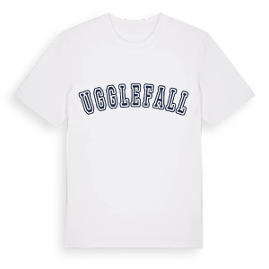 Ugglefall college t-shirt – ekologisk bomull t-shirt från Pinshirt