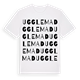 White t-shirt med Ugglemad ordlek t-shirt