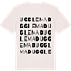 Vintage White t-shirt med Ugglemad ordlek t-shirt