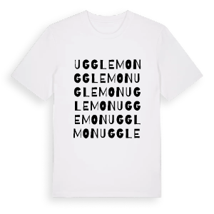 Ugglemon ordlek t-shirt – ekologisk bomull t-shirt från Pinshirt