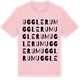 Pink Cotton t-shirt med Ugglerum ordlek t-shirt