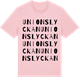 Pink Cotton t-shirt med Unionslyckan ordlek t-shirt