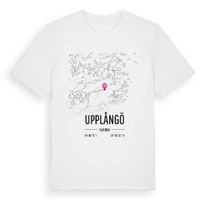 Upplångö karta t-shirt – ekologisk bomull t-shirt från Pinshirt