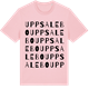 Pink Cotton t-shirt med Uppsalebo ordlek t-shirt