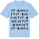 Blue Soul t-shirt med Ut-Rumhult ordlek t-shirt