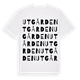 White t-shirt med Utgården ordlek t-shirt