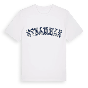 Uthammar college t-shirt – ekologisk bomull t-shirt från Pinshirt