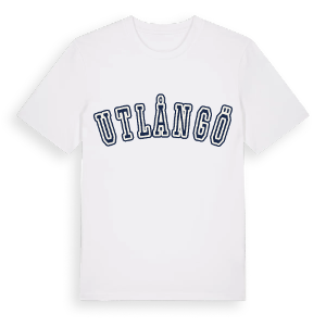 Utlångö college t-shirt – ekologisk bomull t-shirt från Pinshirt