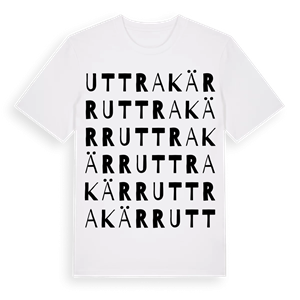 Uttrakärr ordlek t-shirt – ekologisk bomull t-shirt från Pinshirt