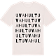 Vintage White t-shirt med Uvahult ordlek t-shirt