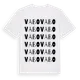 White t-shirt med Vabo ordlek t-shirt