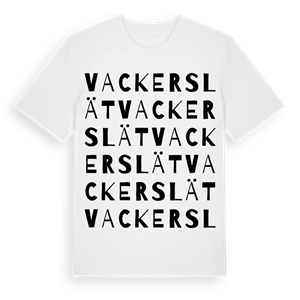 Vackerslät ordlek t-shirt – ekologisk bomull t-shirt från Pinshirt