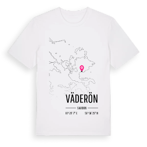 Väderön karta t-shirt – ekologisk bomull t-shirt från Pinshirt