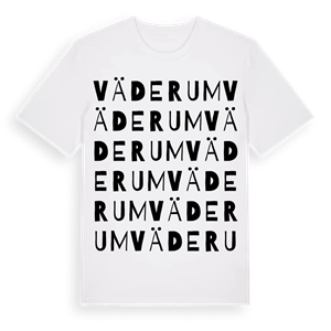 Väderum ordlek t-shirt – ekologisk bomull t-shirt från Pinshirt