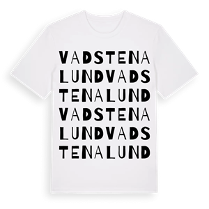 Vadstenalund ordlek t-shirt – ekologisk bomull t-shirt från Pinshirt