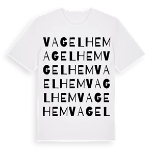 Vagelhem ordlek t-shirt – ekologisk bomull t-shirt från Pinshirt