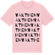 Pink Cotton t-shirt med Vakthem ordlek t-shirt
