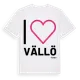 White t-shirt med Jag älskar Vällö t-shirt stort tryck