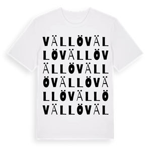 Vällö ordlek t-shirt – ekologisk bomull t-shirt från Pinshirt